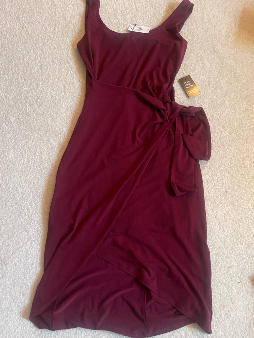 NWT Express Burgundy Wrap-Style Dress
